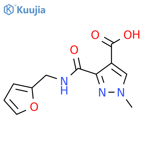3-[(Furan-2-ylmethyl)-carbamoyl]-1-methyl-1H-pyrazole-4-carboxylic acid structure