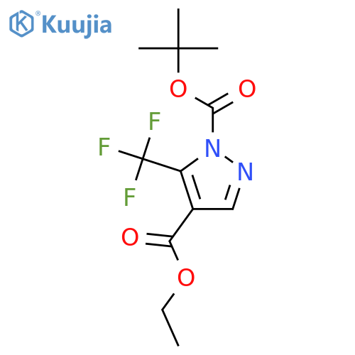 1-(tert-Butyl) 4-ethyl 5-(trifluoromethyl)-1H-pyrazole-1,4-dicarboxylate structure