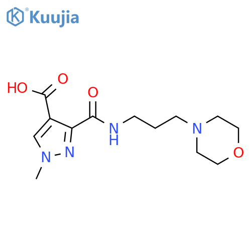 1-methyl-3-{3-(morpholin-4-yl)propylcarbamoyl}-1H-pyrazole-4-carboxylic acid structure