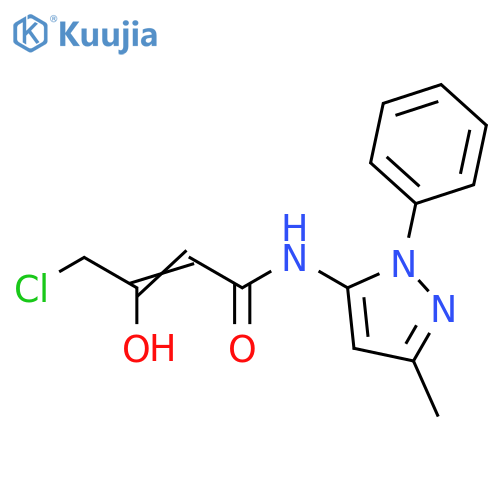 2-Butenamide, 4-chloro-3-hydroxy-N-(3-methyl-1-phenyl-1H-pyrazol-5-yl)- structure