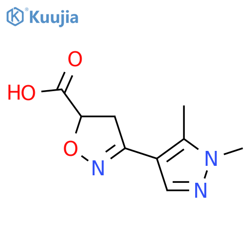 3-(1,5-Dimethyl-1H-pyrazol-4-yl)-4,5-dihydroisoxazole-5-carboxylic Acid structure