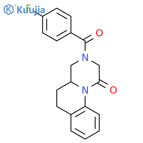 1H-Pyrazino[1,2-a]quinolin-1-one, 3-(4-fluorobenzoyl)-2,3,4,4a,5,6-hexahydro- structure