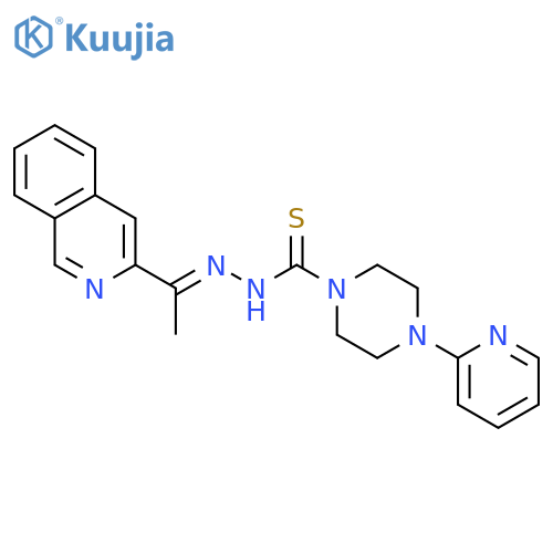 1-Piperazinecarbothioic acid, 4-(2-pyridinyl)-, [1-(3-isoquinolinyl)ethylidene]hydrazide structure