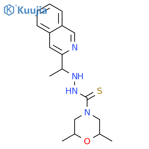 4-Morpholinecarbothioicacid, 2,6-dimethyl-, 2-[1-(3-isoquinolinyl)ethyl]hydrazide structure