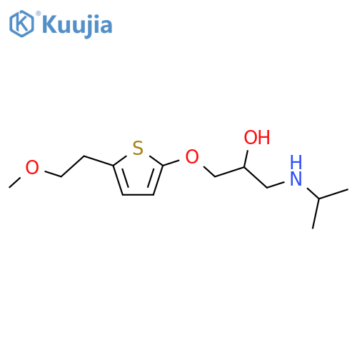 2-Propanol,1-[[5-(2-methoxyethyl)-2-thienyl]oxy]-3-[(1-methylethyl)amino]- structure