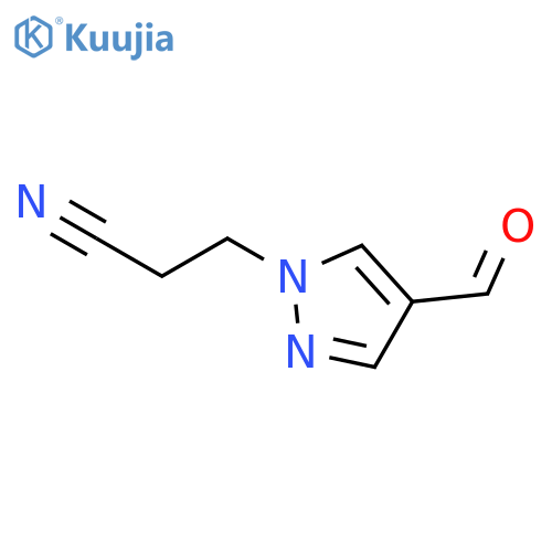 3-(4-Formyl-1H-pyrazol-1-yl)propanenitrile structure