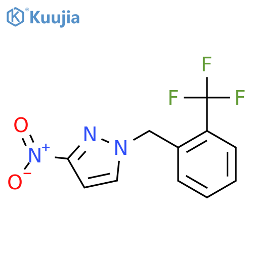 3-Nitro-1-{[2-(trifluoromethyl)phenyl]methyl}-1H-pyrazole structure