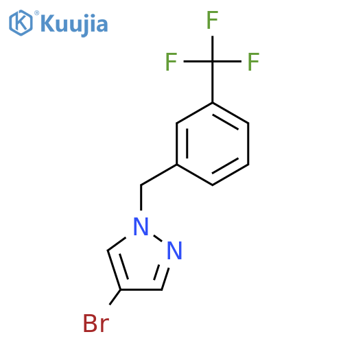 4-Bromo-1-{3-(trifluoromethyl)phenylmethyl}-1H-pyrazole structure