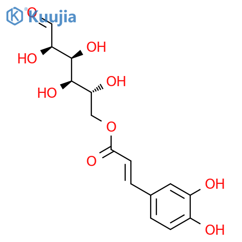 D-Glucose,6-[3-(3,4-dihydroxyphenyl)-2-propenoate] structure