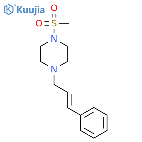 1-(methylsulfonyl)-4-(3-phenyl-2-propen-1-yl)piperazine structure