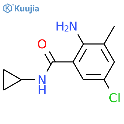 Benzamide, 2-amino-5-chloro-N-cyclopropyl-3-methyl- structure