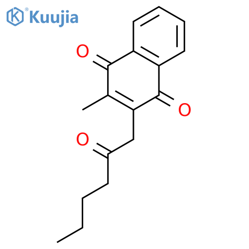 1,4-Naphthalenedione, 2-methyl-3-(2-oxohexyl)- structure