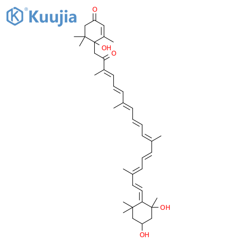 b,e-Carotene-3',8'(7'H,8'H)-dione,6,7-didehydro-5,6-dihydro-3,5,6'-trihydroxy-, (3S,5R,6R,6'S)- structure