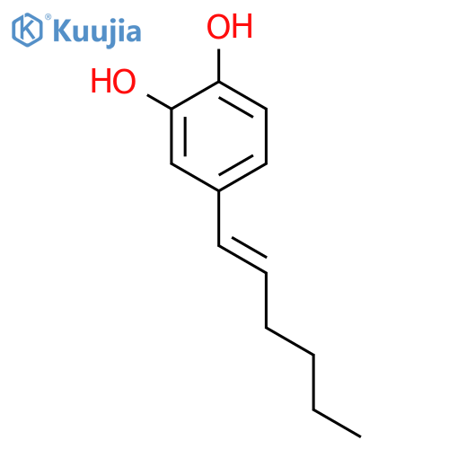 1,2-Benzenediol, 4-(1-hexenyl)- structure