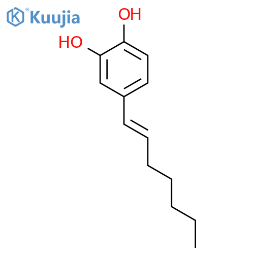 1,2-Benzenediol, 4-(1-heptenyl)- (9CI) structure
