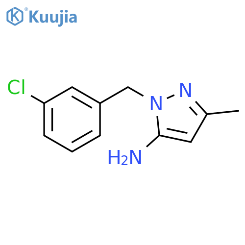 1-(3-chlorophenyl)methyl-3-methyl-1H-pyrazol-5-amine structure