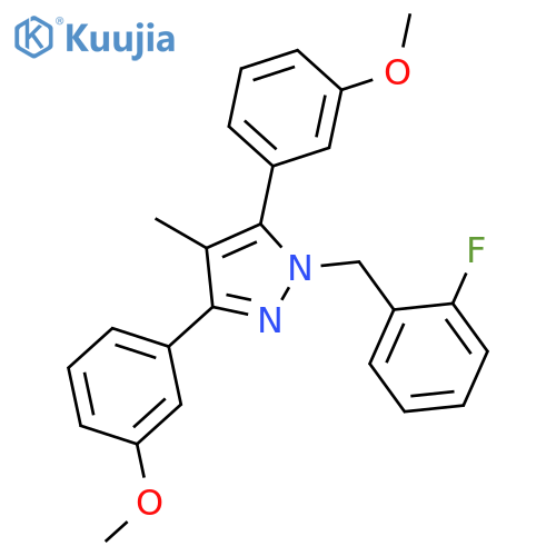 1-(2-Fluoro-benzyl)-3,5-bis-(3-methoxy-phenyl)-4-methyl-1H-pyrazole structure