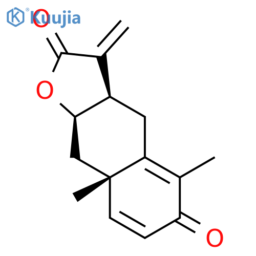 Naphtho[2,3-b]furan-2,6(3H,4H)-dione,3a,8a,9,9a-tetrahydro-5,8a-dimethyl-3-methylene-, (3aR,8aS,9aR)- structure