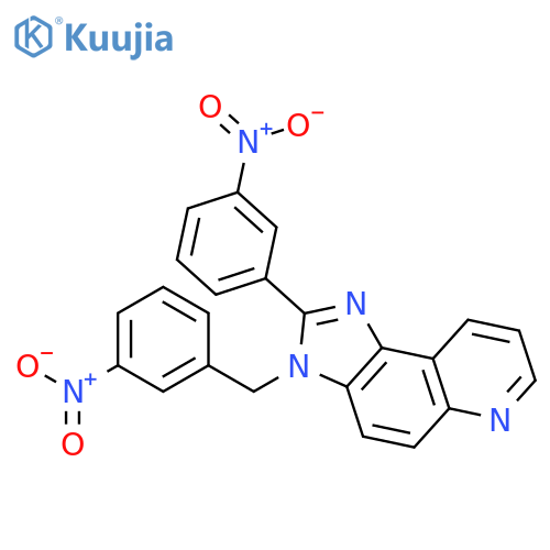 3H-Imidazo[4,5-f]quinoline, 2-(3-nitrophenyl)-3-[(3-nitrophenyl)methyl]- structure