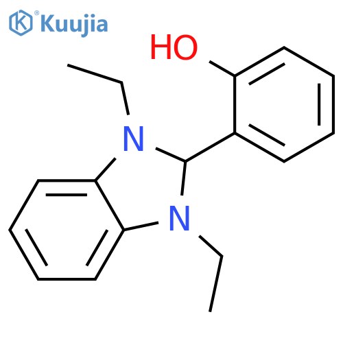 Phenol, 2-(1,3-diethyl-2,3-dihydro-1H-benzimidazol-2-yl)- structure
