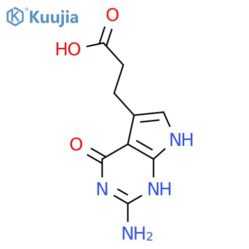 1H-Pyrrolo[2,3-d]pyrimidine-5-propanoic acid, 2-amino-4,7-dihydro-4-oxo- structure