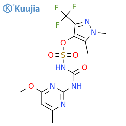 Sulfamic acid, [[(4-methoxy-6-methyl-2-pyrimidinyl)amino]carbonyl]-, 1,5-dimethyl-3-(trifluoromethyl)-1H-pyrazol-4-yl ester structure