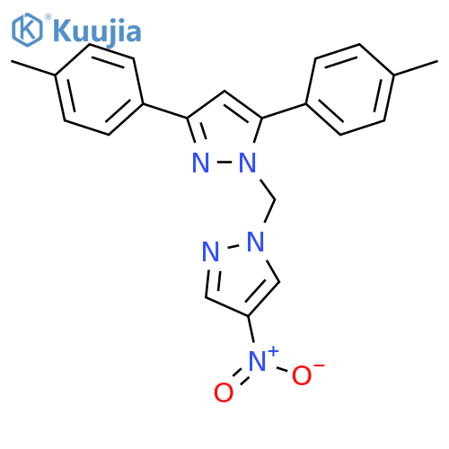 1-(4-Nitro-pyrazol-1-ylmethyl)-3,5-di-p-tolyl-1H-pyrazole structure