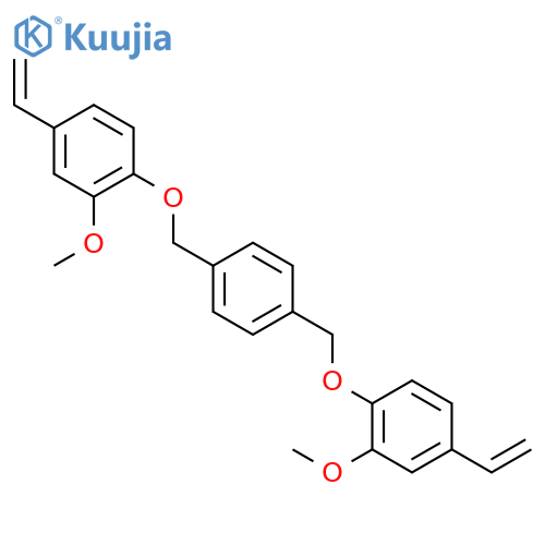 Benzene, 1,4-bis[(4-ethenyl-2-methoxyphenoxy)methyl]- structure