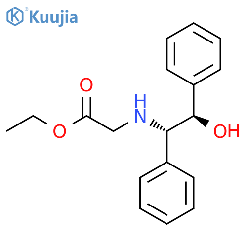 Ethyl 2-(((1S,2R)-2-hydroxy-1,2-diphenylethyl)amino)acetate structure