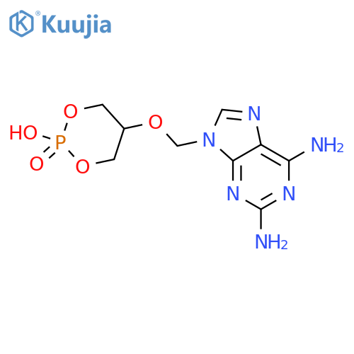 9H-Purine-2,6-diamine,9-[[(2-hydroxy-2-oxido-1,3,2-dioxaphosphorinan-5-yl)oxy]methyl]- structure