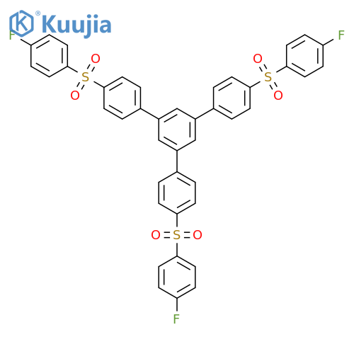 1,1':3',1''-Terphenyl, 4,4''-bis[(4-fluorophenyl)sulfonyl]-5'-[4-[(4-fluorophenyl)sulfonyl]phenyl]- structure