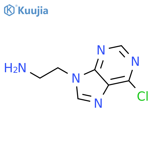 2-(6-chloro-9H-purin-9-yl)ethan-1-amine structure
