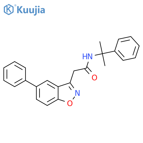 1,2-Benzisoxazole-3-acetamide,N-(1-methyl-1-phenylethyl)-5-phenyl- structure