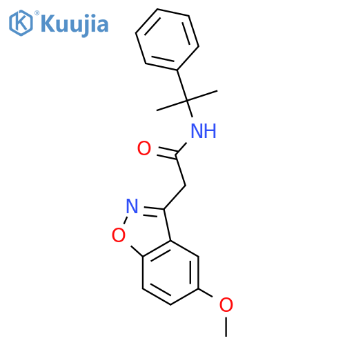 1,2-Benzisoxazole-3-acetamide,5-methoxy-N-(1-methyl-1-phenylethyl)- structure