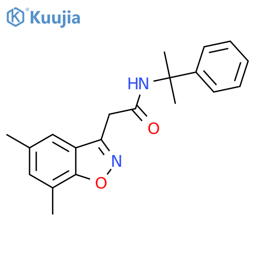 1,2-Benzisoxazole-3-acetamide,5,7-dimethyl-N-(1-methyl-1-phenylethyl)- structure