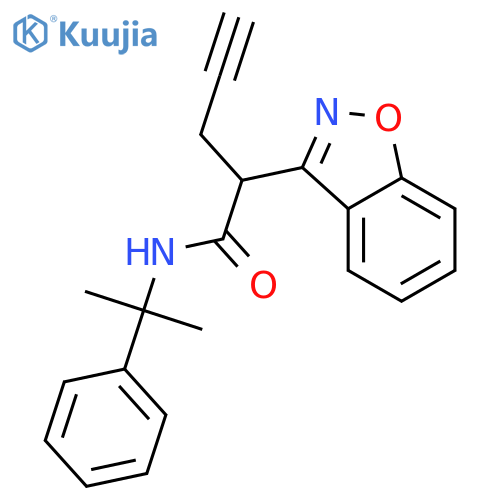 1,2-Benzisoxazole-3-acetamide,N-(1-methyl-1-phenylethyl)-a-2-propyn-1-yl- structure