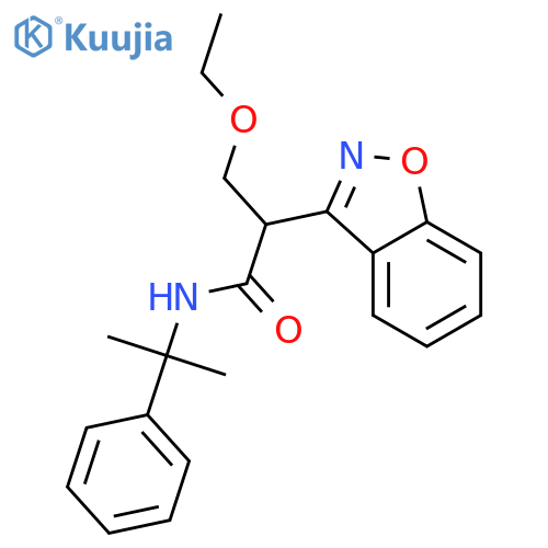 1,2-Benzisoxazole-3-acetamide,a-(ethoxymethyl)-N-(1-methyl-1-phenylethyl)- structure