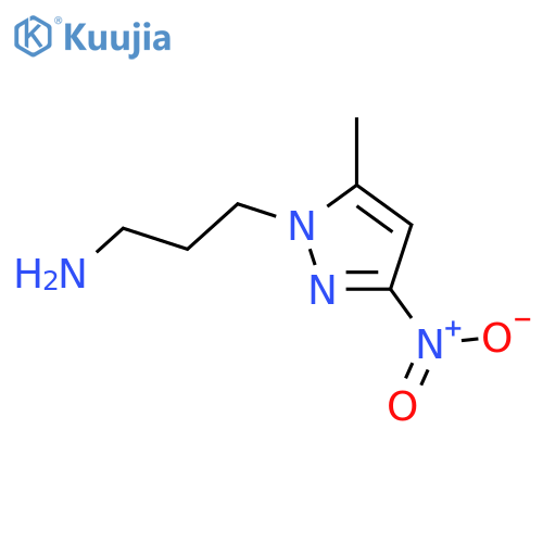 3-(5-methyl-3-nitro-1H-pyrazol-1-yl)propan-1-amine structure