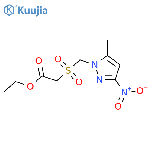 ethyl 2-(5-methyl-3-nitro-1H-pyrazol-1-yl)methanesulfonylacetate structure