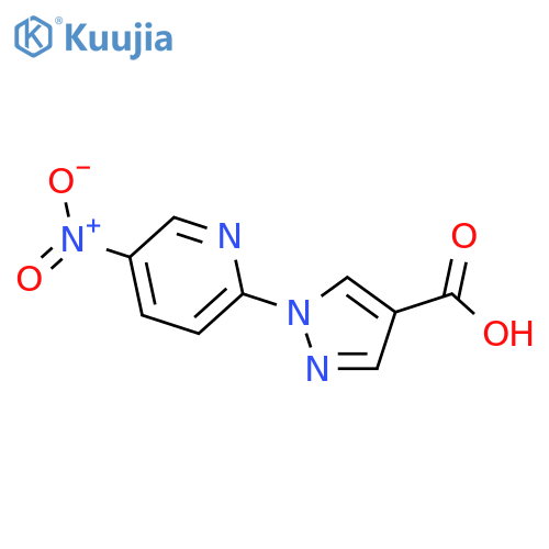1-(5-nitropyridin-2-yl)-1H-pyrazole-4-carboxylic acid structure
