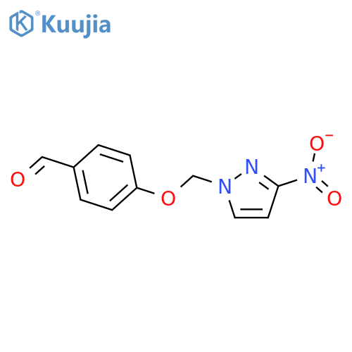 4-(3-nitro-1H-pyrazol-1-yl)methoxybenzaldehyde structure