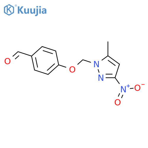 4-(5-Methyl-3-nitro-1H-pyrazol-1-yl)methoxybenzaldehyde structure