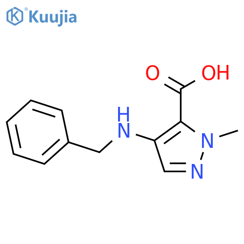 4-(benzylamino)-1-methyl-1H-pyrazole-5-carboxylic acid structure