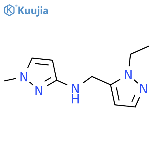 N-(1-ethyl-1H-pyrazol-5-yl)methyl-1-methyl-1H-pyrazol-3-amine structure