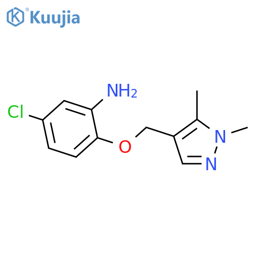 5-Chloro-2-(1,5-dimethyl-1H-pyrazol-4-ylmethoxy)-phenylamine structure