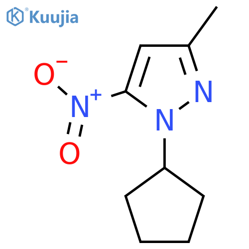 1-Cyclopentyl-3-methyl-5-nitro-1H-pyrazole structure