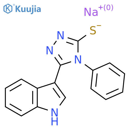 Sodium [5-(1H-indol-3-yl)-4-phenyl-4H-1,2,4-triazol-3-yl]sulfanide structure