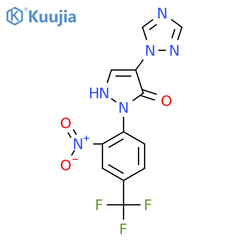 1H-Pyrazol-5-ol, 1-[2-nitro-4-(trifluoromethyl)phenyl]-4-(1H-1,2,4-triazol-1-yl)- structure