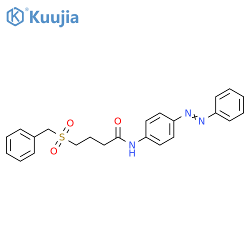 N-{4-[(E)-2-phenyldiazen-1-yl]phenyl}-4-phenylmethanesulfonylbutanamide structure