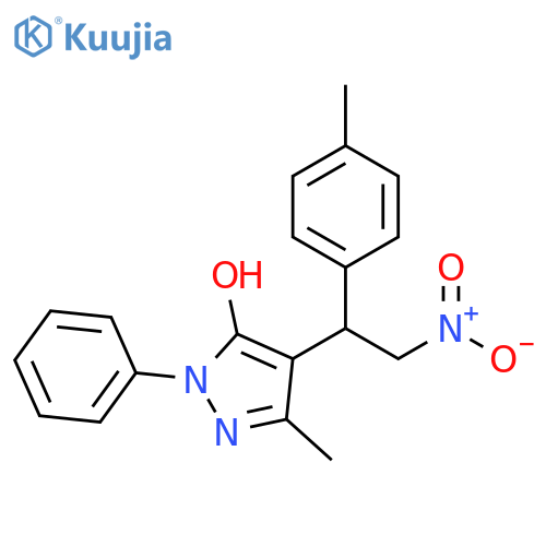 3-Methyl-4-[1-(4-methylphenyl)-2-nitroethyl]-1-phenyl-1H-pyrazol-5-ol structure